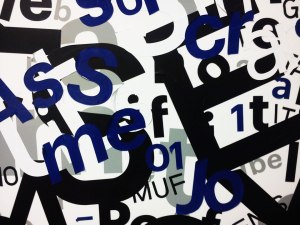 exhibition text no.1 - vinyl on perspex.